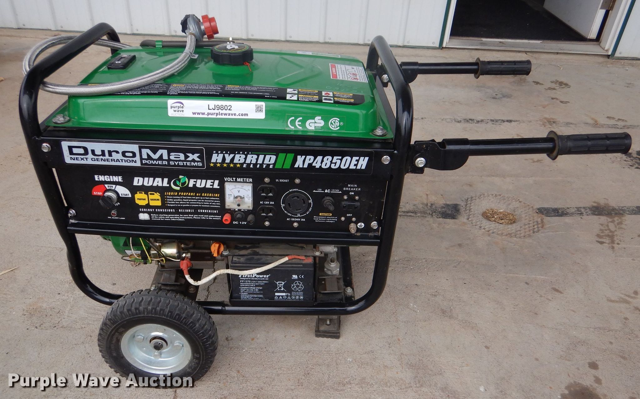 2016 Duromax XP4850EH generator in Garden City, KS Item LJ9802 sold