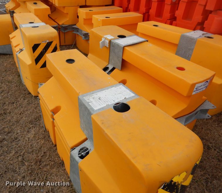 Barrier Systems Absorb 350 anchorless crash cushions in Decatur, TX