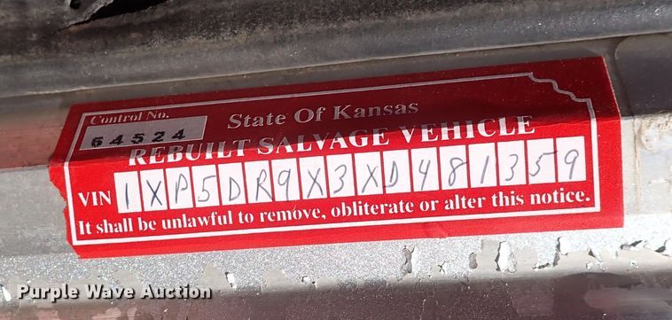 image for item DI1834 1999 Peterbilt 379  dump truck