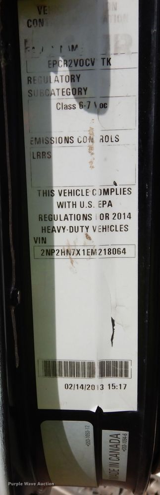 image for item DK0234 2014 Peterbilt 337  fuel / lube truck