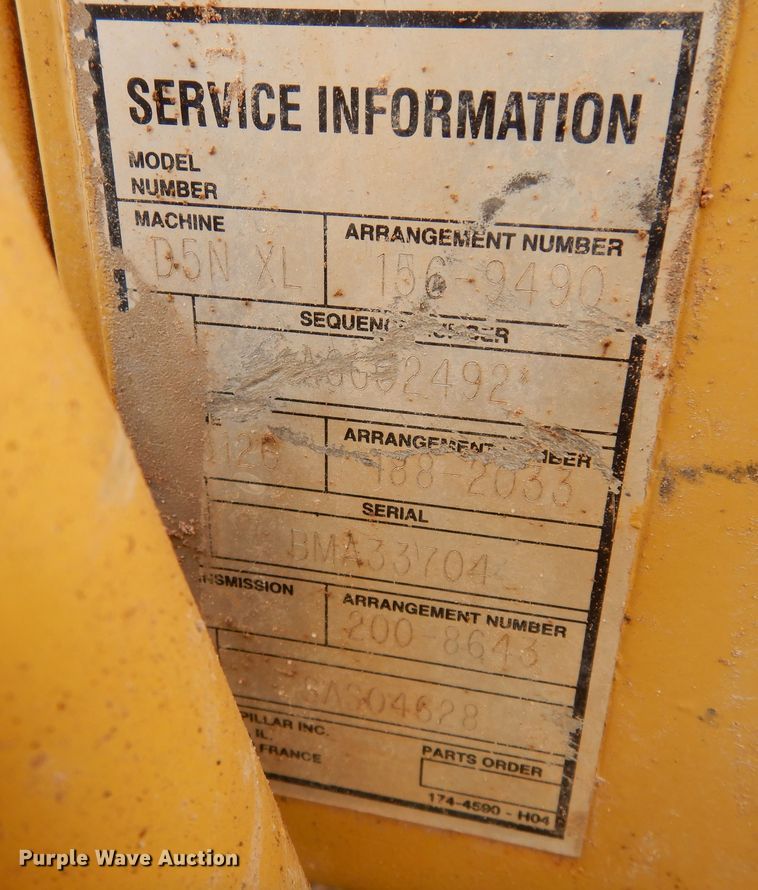 image for item DK0243 2006 Caterpillar D5N XL  pipelayer