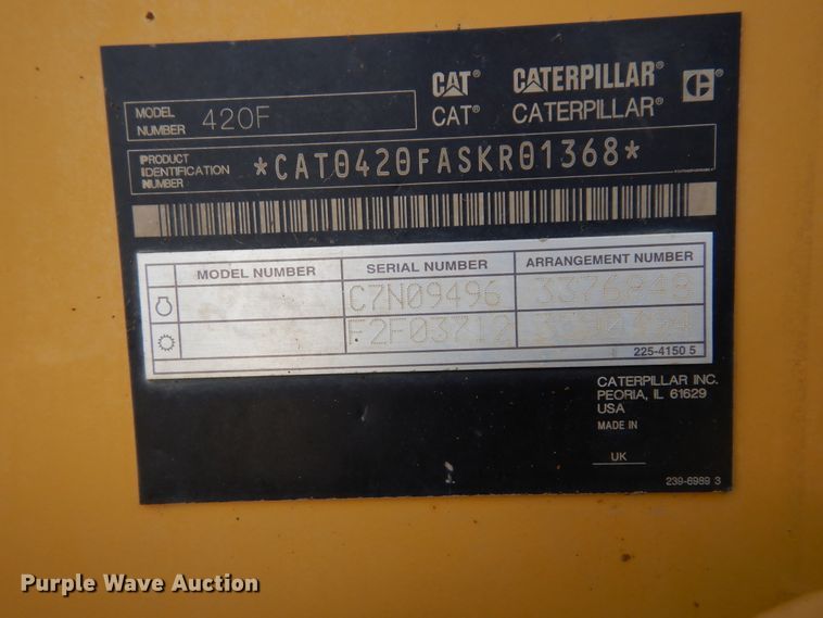 image for item DK0246 2013 Caterpillar 420F  backhoe