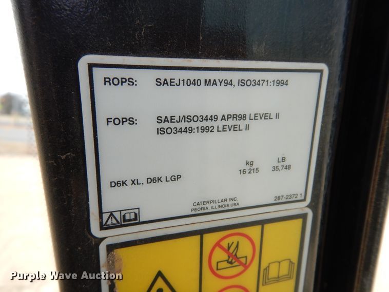 image for item DK0247 2012 Caterpillar D6K XL  dozer