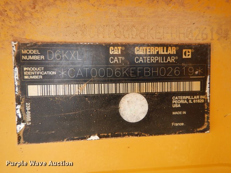 image for item DK0247 2012 Caterpillar D6K XL  dozer