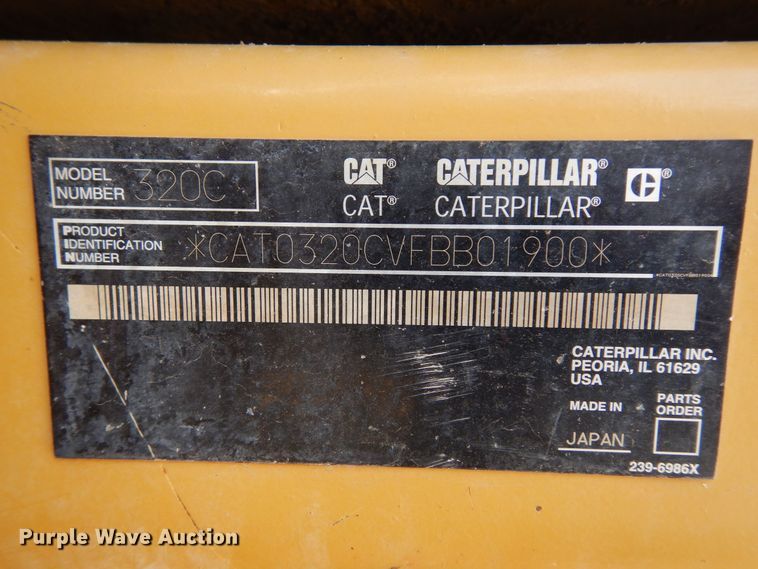 image for item DK0249 Caterpillar 320C  excavator