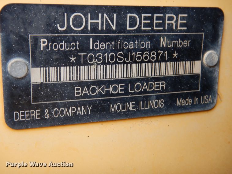 image for item DK0256 2008 John Deere 310SJ  backhoe