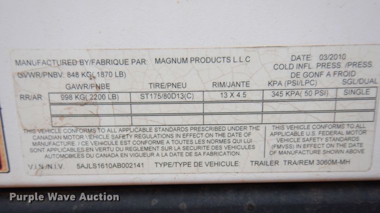 image for item DK0268 2010 Magnum MLT 3060  light plant