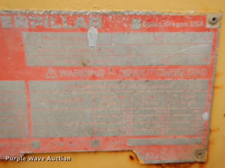 image for item DK0287 Caterpillar V200  forklift