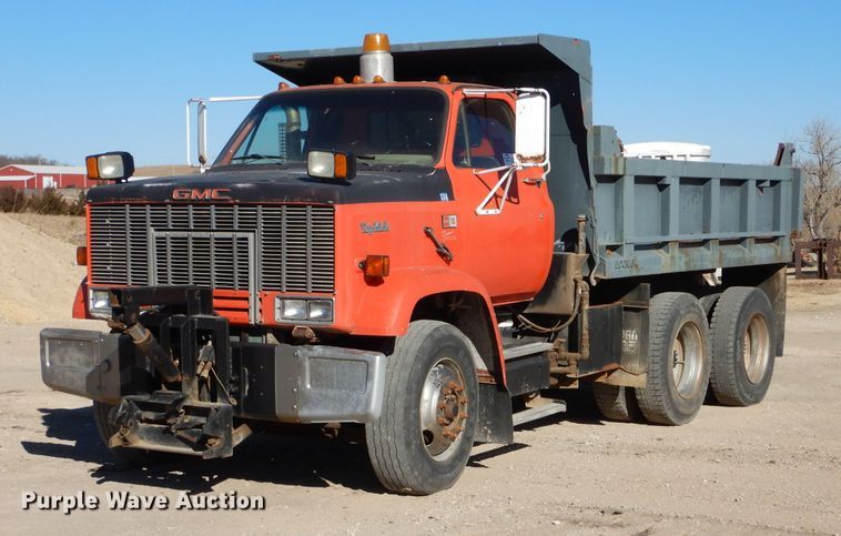 image for item DK7256 1988 GMC TopKick 7000  dump truck