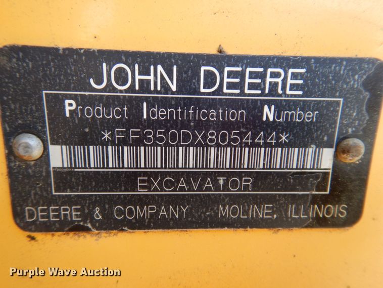 image for item DL5943 2006 John Deere 350D LC  excavator