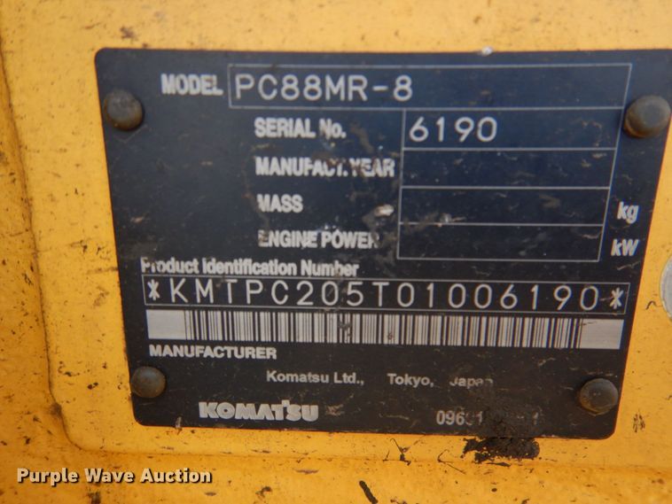 image for item DN1264 2013 Komatsu PC88MR-8  excavator