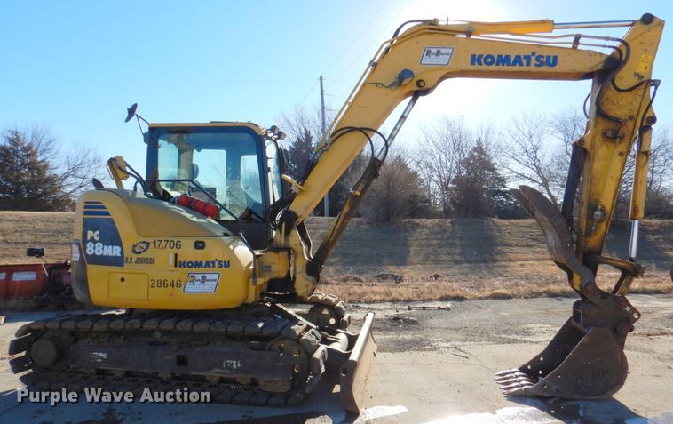 image for item DN1335 2009 Komatsu PC88MR-8  mini excavator