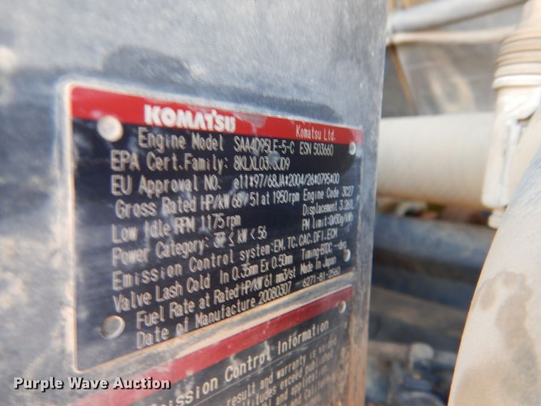 image for item DN1335 2009 Komatsu PC88MR-8  mini excavator