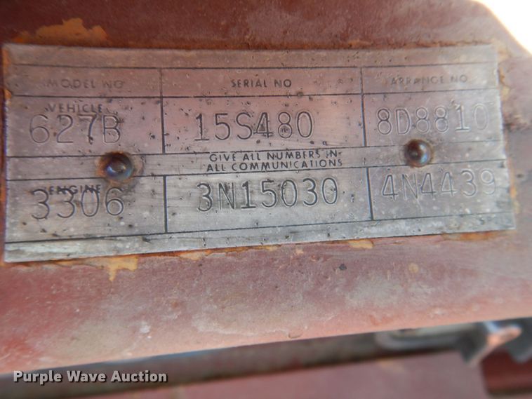 image for item DN1337 1974 Caterpillar 627B  conventional scraper