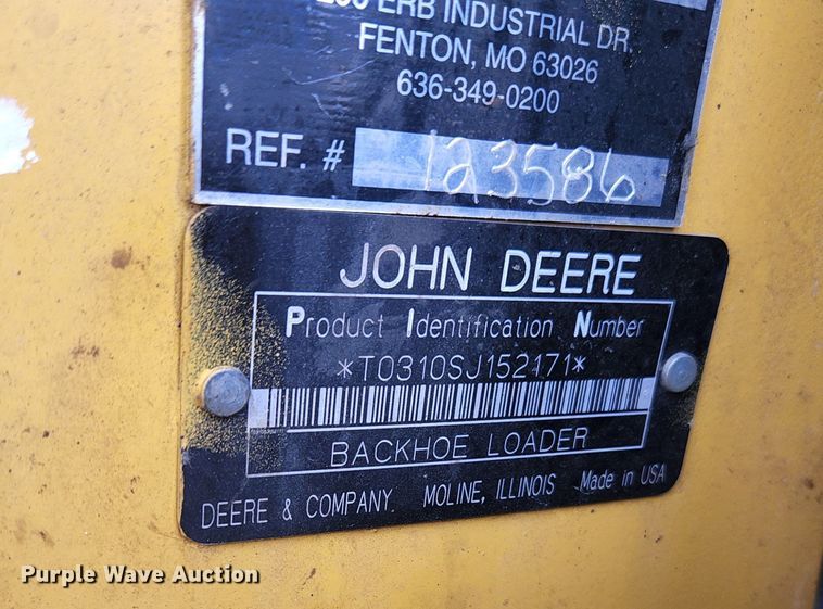 image for item HK9310 2007 John Deere 310SJ  backhoe