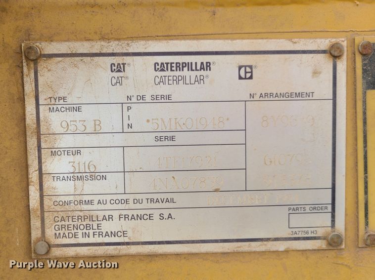 image for item IF9344 1994 Caterpillar 953B  track loader