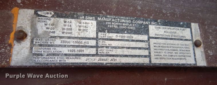 image for item IM9832 1987 Case W20C  wheel loader