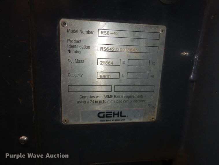 image for item JJ9256 Gehl RS6-42  telehandler