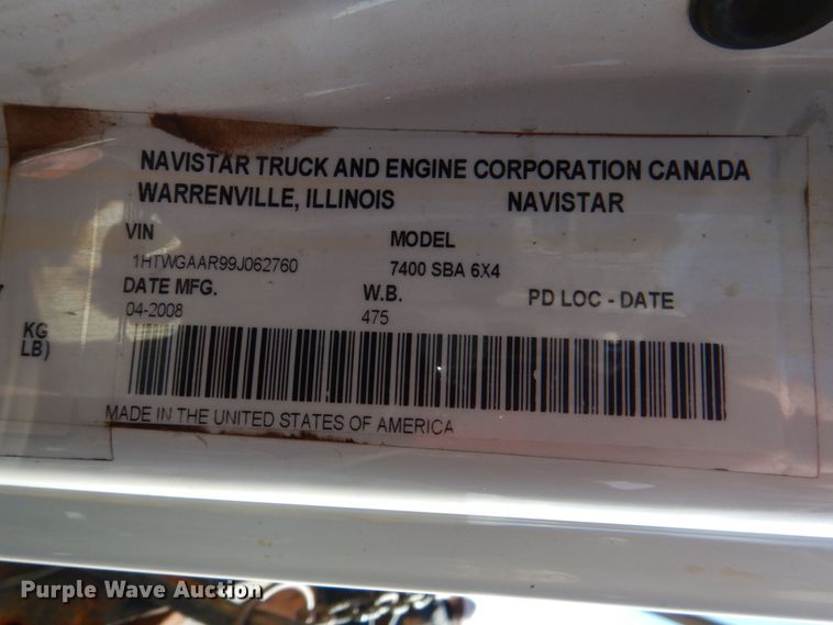 image for item JS9666 2009 International 7400  dump truck