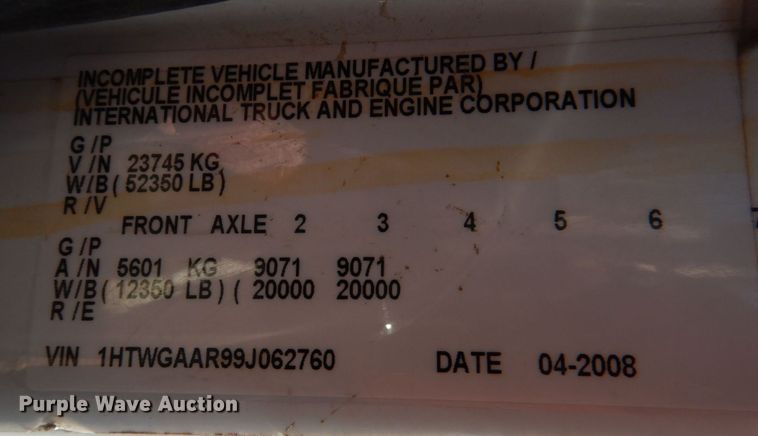 image for item JS9666 2009 International 7400  dump truck