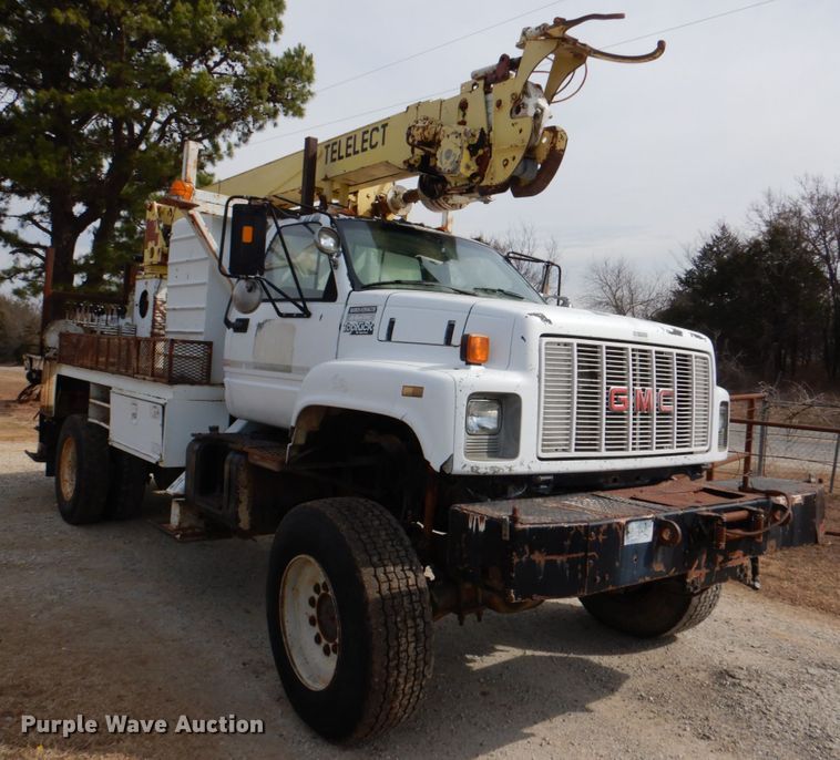 image for item JS9674 1994 GMC TopKick C6500  digger derrick truck