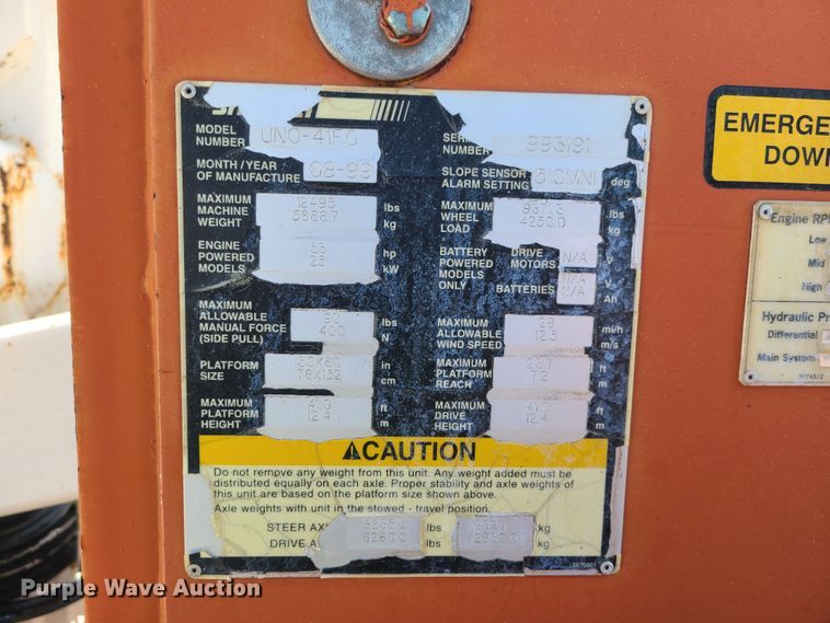 image for item KG9631 Snorkel UNO-41FO  boom lift