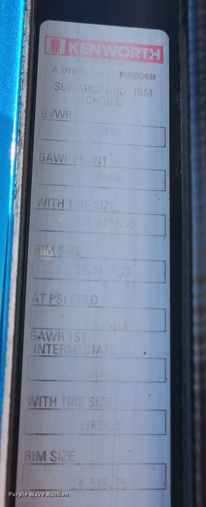 image for item KG9661 2007 Kenworth W900  dump truck