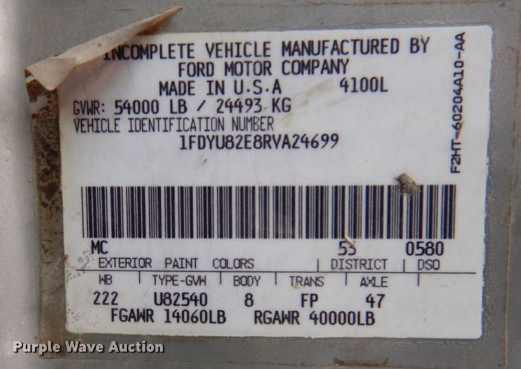 image for item KH9708 1994 Ford L8000  dump truck