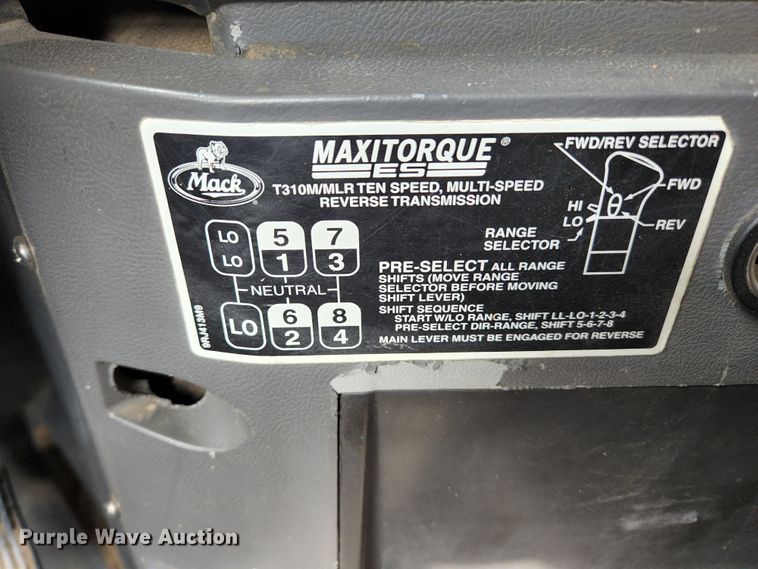 image for item KH9709 2007 Mack Granite CTP713B  dump truck