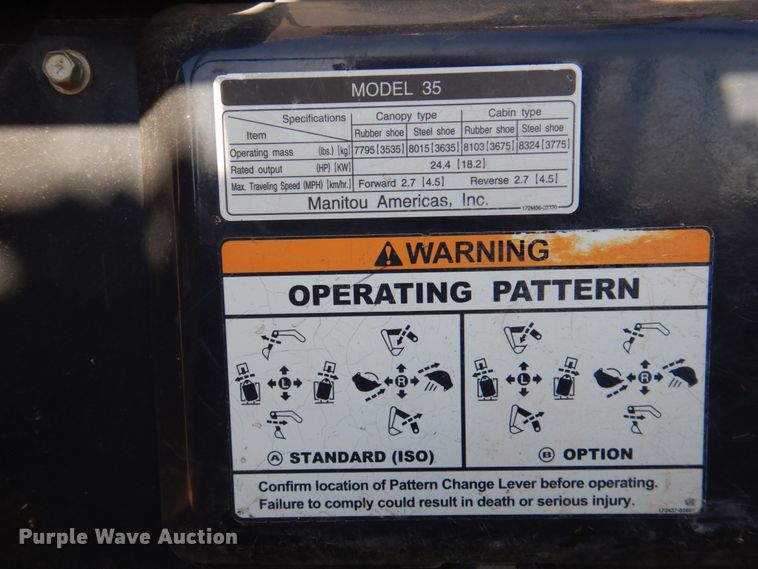 image for item MK9533 2016 Gehl Z35  mini excavator