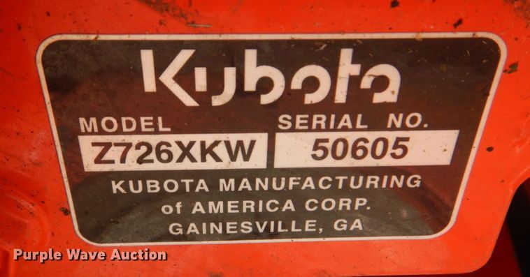 image for item DH8215 Kubota Z726XKW  ZTR lawn mower