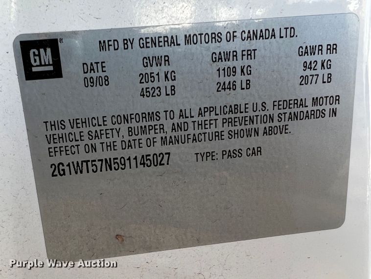 image for item DM8414 2009 Chevrolet Impala