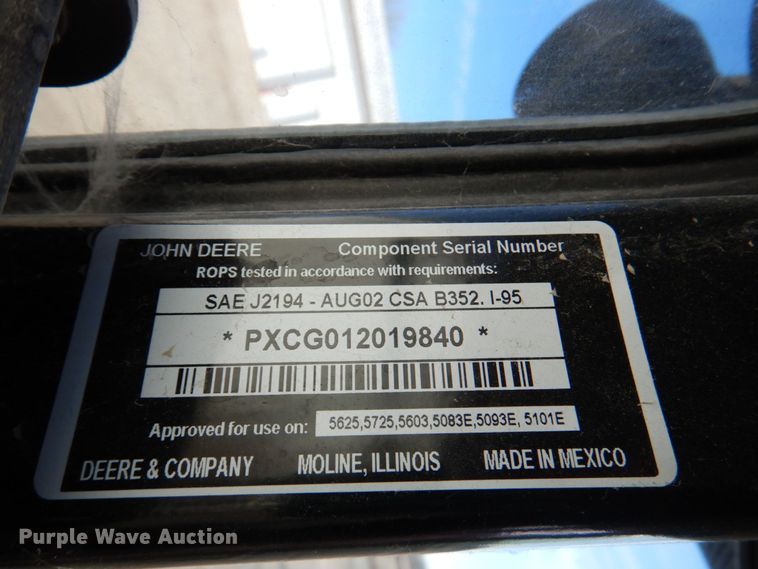 image for item DN1374 2011 John Deere 5093E  MFWD tractor