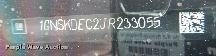 image for item DN1398 2018 Chevrolet Tahoe Police  SUV