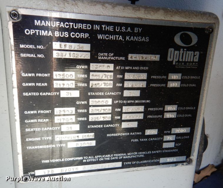 image for item DN1416 2006 Optima  transit bus