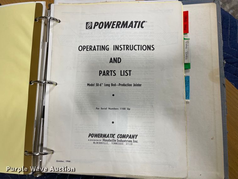 image for item FV9408 Powermatic 50  6" jointer