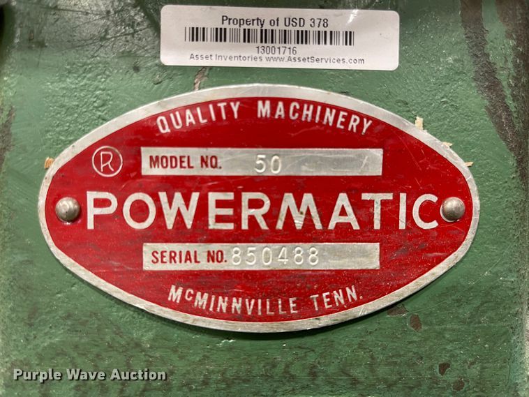 image for item FV9408 Powermatic 50  6" jointer
