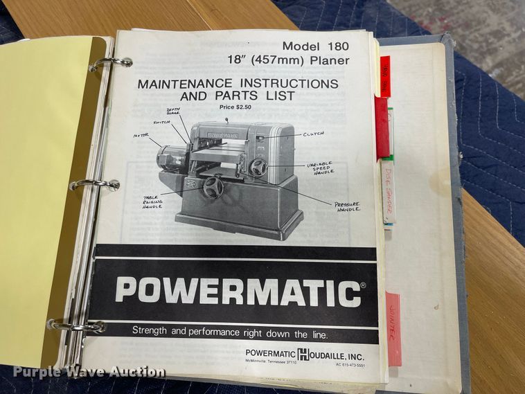 image for item FV9409 Powermatic 180  18" planer