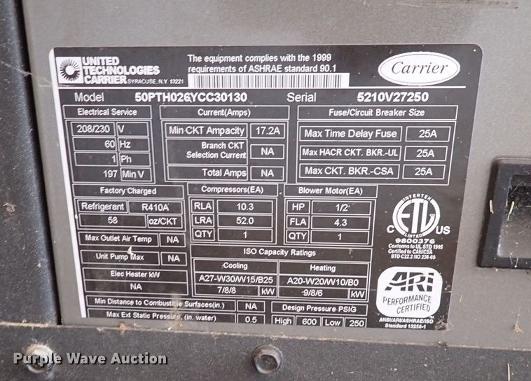 image for item IH9504 (9) Carrier HVAC units