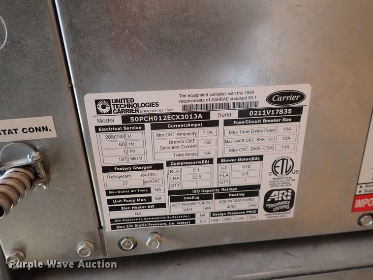 image for item IH9504 (9) Carrier HVAC units