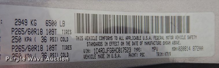 image for item IM9670 2017 Dodge Durango  SUV