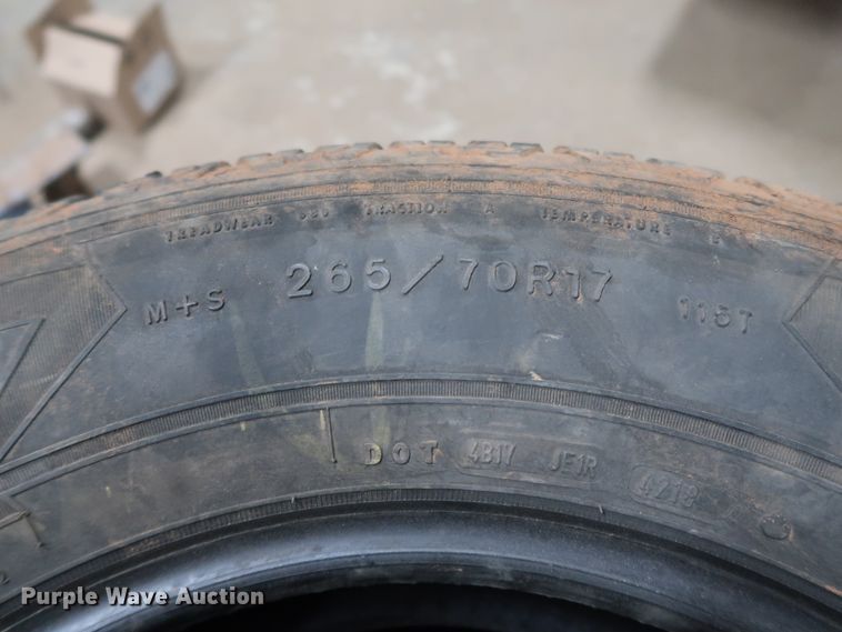 image for item IY9143 (4) Goodyear Wrangler Fortitude HT 265/70R17 tires