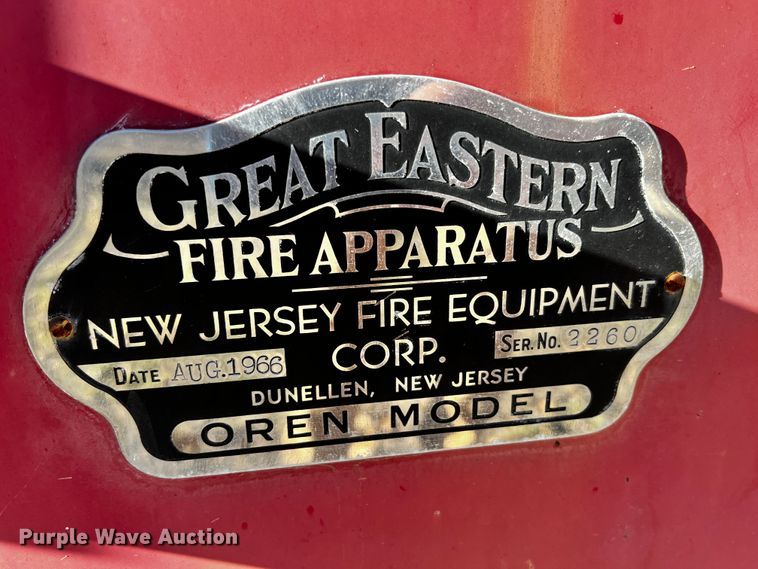 image for item JH9359 1966 Ford F800  pumper fire truck