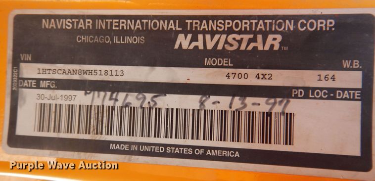 image for item JK9519 1998 International 4700  dump truck