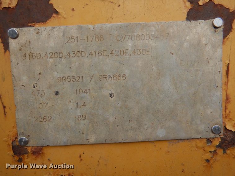 image for item JS9605 2007 Caterpillar 420E  backhoe