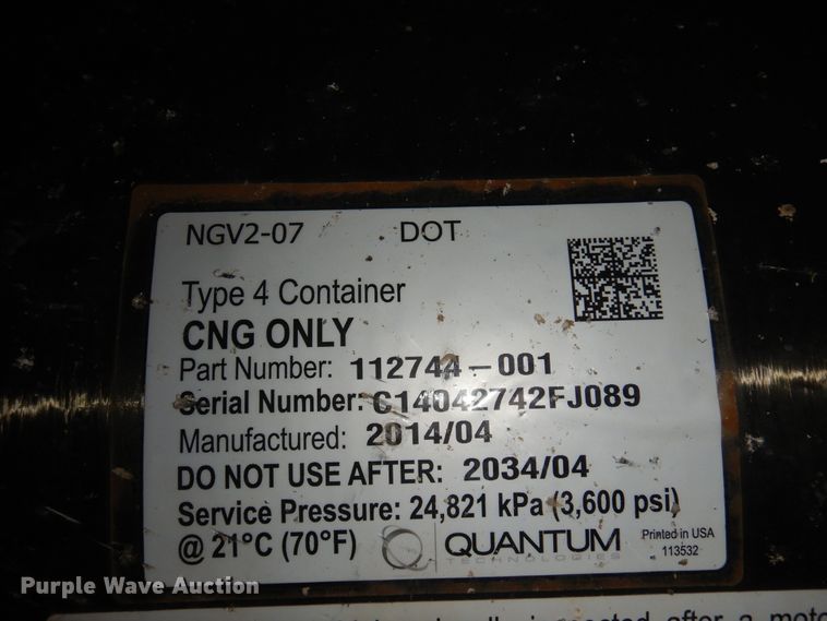 image for item KJ9582 Type 4 natural gas tank