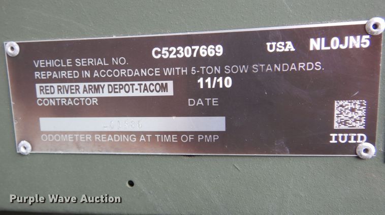 image for item KJ9588 1984 Am General M923  brush fire truck