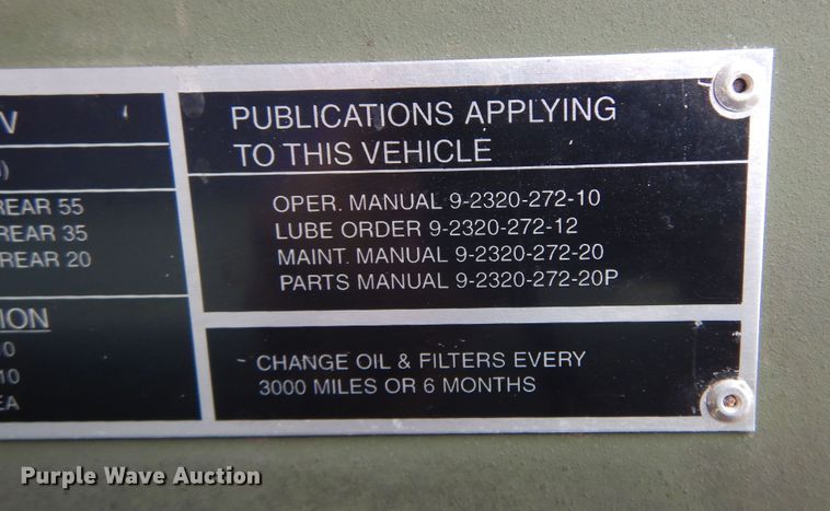 image for item KJ9588 1984 Am General M923  brush fire truck