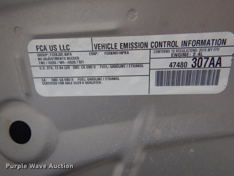 image for item LJ9839 2015 Chrysler 200