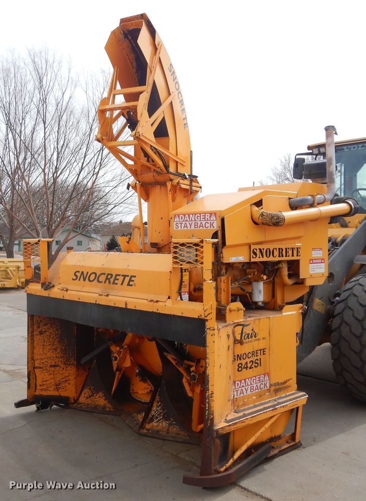 image for item MX9875 Fair Snocrete 842SI snow blower